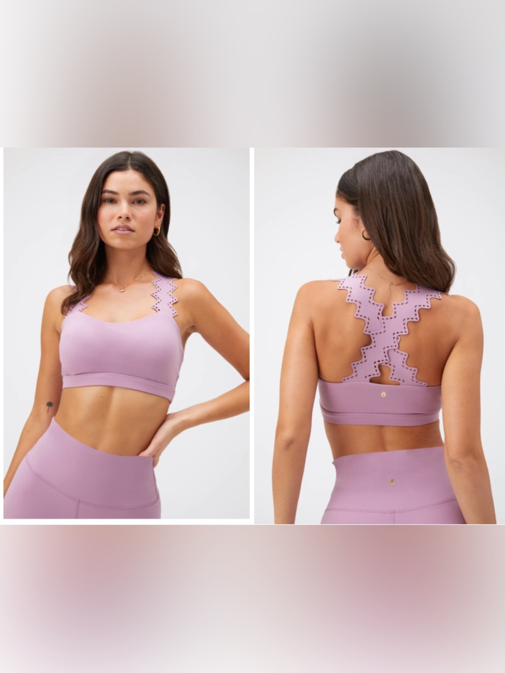 Spiritual Gangster Felicity Dream Tech Echo Jersey in Amethyst Scalloped Strap